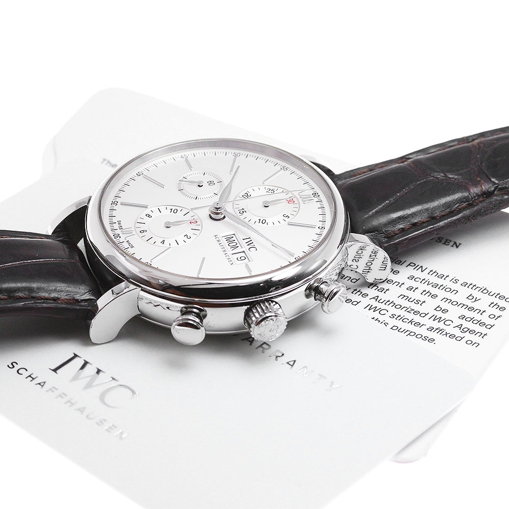 IWC IWC SCHAFFHAUSEN IW391007 ポートフィノ クロノグラフ デイデイト 自動巻き メンズ 保証書付き_826603【中古】