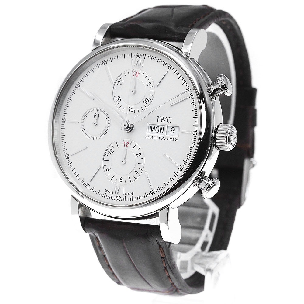 IWC IWC SCHAFFHAUSEN IW391007 ポートフィノ クロノグラフ デイデイト 自動巻き メンズ 保証書付き_826603【中古】