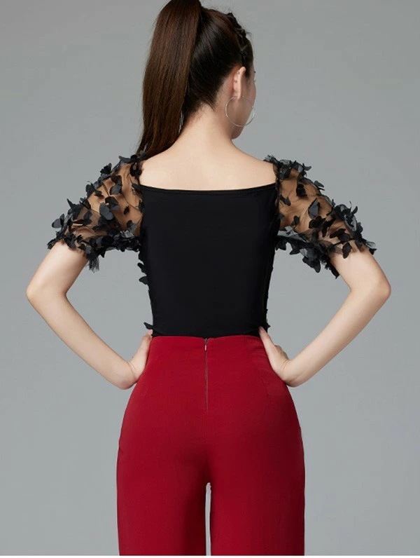 コスパ最高ダンス用 ダンスウェア ダンストップス 透け感 フリル 無地 レオタード 女性用 ラテンダンス レディース 社交ダンス ラテン ラテンダンス 衣装 社交ダンス衣装 練習用 練習着 競技用 ス コスパ最高ダンス用 ダンスウェア ダンストップス 透け感 フリル 無地 レオタード 女性用 ラテンダンス レディース 社交ダンス ラテン ラテンダンス 衣装 社交ダンス衣装 練習用 練習着 競技用 ス