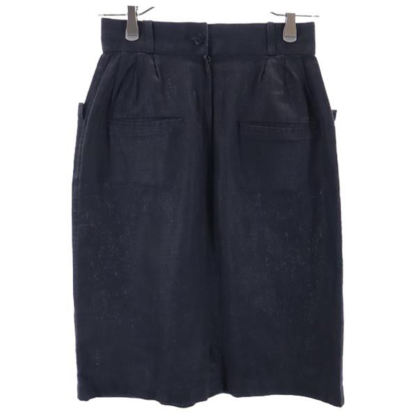 クリスチャンディオール スポーツ リネンブレンド ミディ丈 スカート M 黒 Christian Dior SPORTS レディース クリスチャンディオール スポーツ リネンブレンド ミディ丈 スカート M 黒 Christian Dior SPORTS レディース