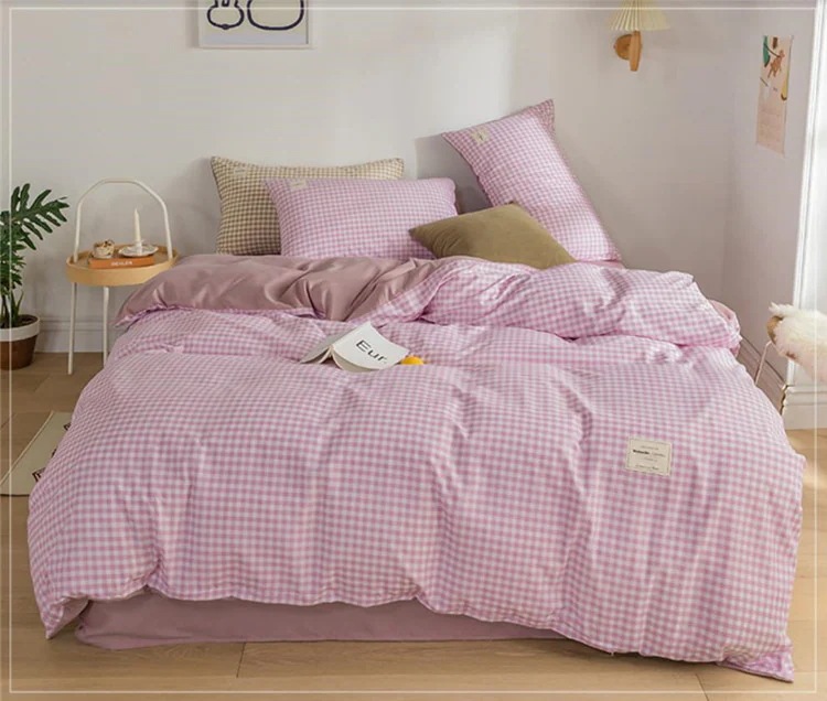 簡単スタイルアップ韓国ファッション シンプル 格子縞 ベッドシート 4点セット ガーリーなスタイル キルトカバー 寝具 3点セット seet系 気質 おしゃれな 大人気 簡単スタイルアップ韓国ファッション シンプル 格子縞 ベッドシート 4点セット ガーリーなスタイル キルトカバー 寝具 3点セット seet系 気質 おしゃれな 大人気