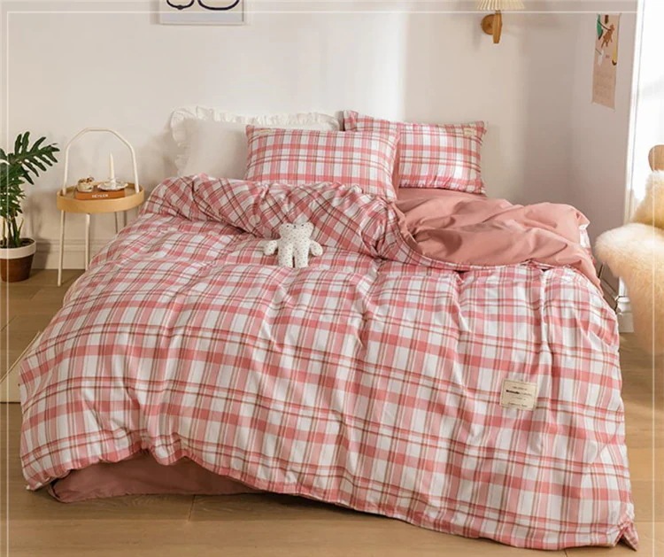 簡単スタイルアップ韓国ファッション シンプル 格子縞 ベッドシート 4点セット ガーリーなスタイル キルトカバー 寝具 3点セット seet系 気質 おしゃれな 大人気 簡単スタイルアップ韓国ファッション シンプル 格子縞 ベッドシート 4点セット ガーリーなスタイル キルトカバー 寝具 3点セット seet系 気質 おしゃれな 大人気