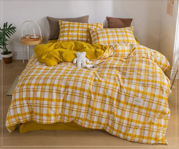 簡単スタイルアップ韓国ファッション シンプル 格子縞 ベッドシート 4点セット ガーリーなスタイル キルトカバー 寝具 3点セット seet系 気質 おしゃれな 大人気 簡単スタイルアップ韓国ファッション シンプル 格子縞 ベッドシート 4点セット ガーリーなスタイル キルトカバー 寝具 3点セット seet系 気質 おしゃれな 大人気