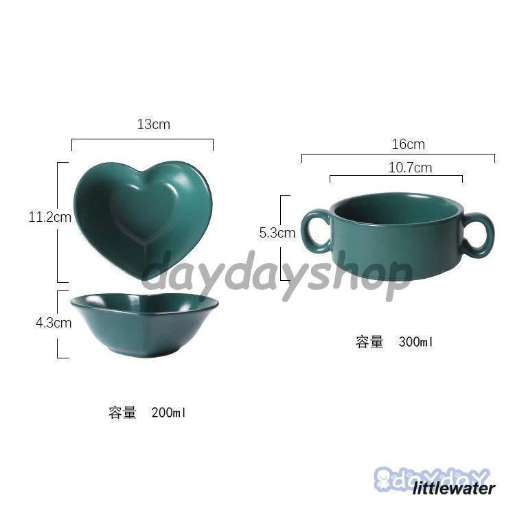 食器 キッチン雑貨 カトラリー お皿 プレート ギフト プレゼント セット 取っ手 かわいい ハート グリーン ホワイト