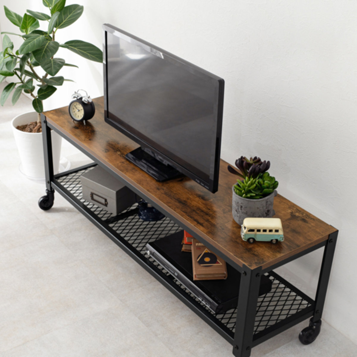 テレビ台 ローボード ヴィンテージ調 キャスター付 幅110cm テレビボード テレビラック オープンラック TV台 ラック 収納棚 スチールラック 収納 TVボード TVラック 収納ラック 飾り棚 テレビ台 ローボード ヴィンテージ調 キャスター付 幅110cm テレビボード テレビラック オープンラック TV台 ラック 収納棚 スチールラック 収納 TVボード TVラック 収納ラック 飾り棚