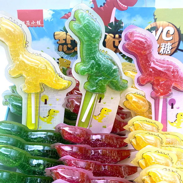 Qoo10] 恐竜グミ棒キャンディー高颜値アニメ造形ビ