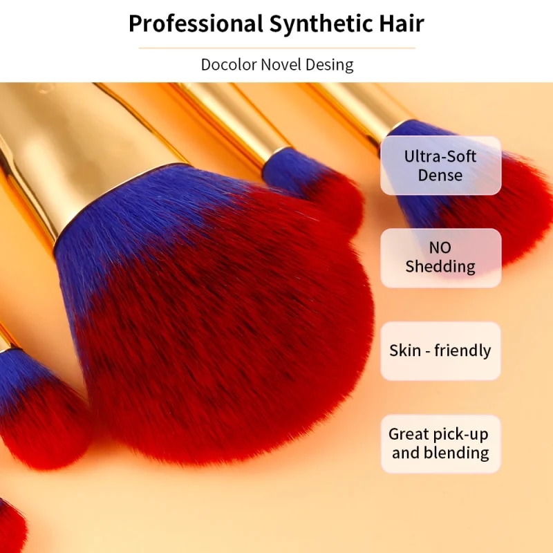 Doccolor-メイクブラシ ファンデーション パウダー アイシャドウ用の アクセサリーのセット Doccolor-メイクブラシ ファンデーション パウダー アイシャドウ用の アクセサリーのセット