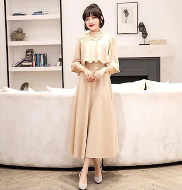 ドレス 結婚式 お呼ばれ パーディー ミモレ丈 パーティードレス レースドレス ワンピース おしゃれ フォーマル 二次会 パーティー お呼ばれ 演奏会 成人式