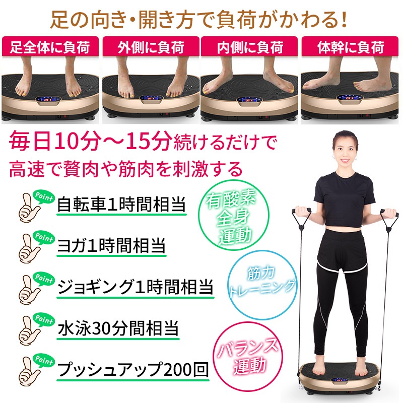 ［2年保証］振動マシン 新3D振動 ぶるぶるマシン 振動調節99段階 健康器具 ダイエット器具 全身振動