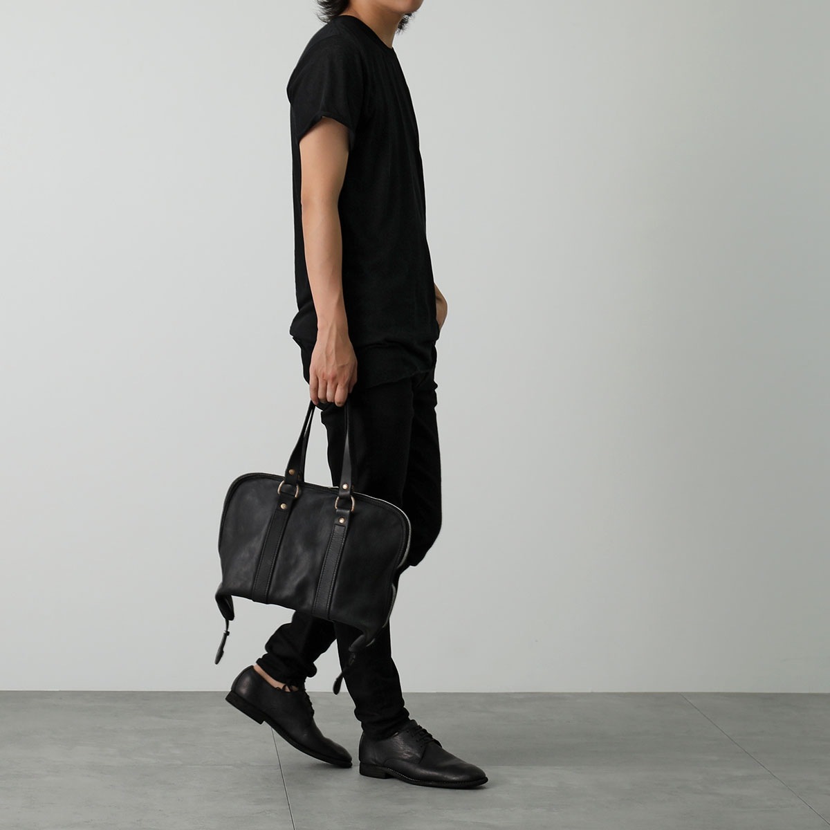 GUIDI グイディ トートバッグ SOFT HOURSE FULL GRAIN GB0 メンズ ソフトホースレザー 鞄 BLKT