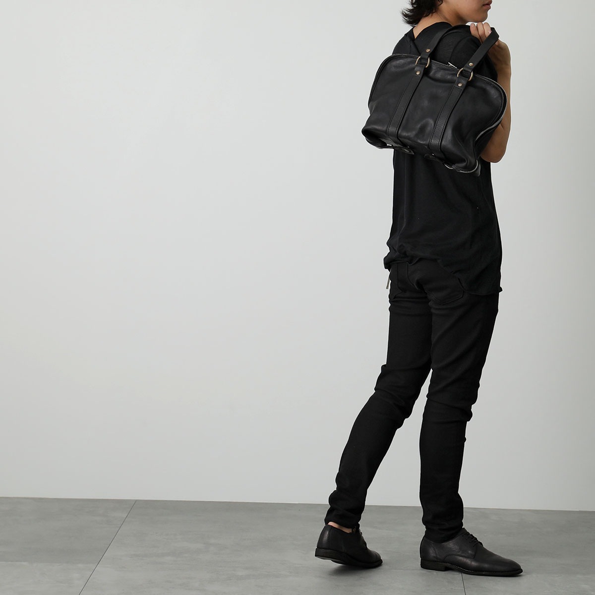 GUIDI グイディ トートバッグ SOFT HOURSE FULL GRAIN GB0 メンズ ソフトホースレザー 鞄 BLKT