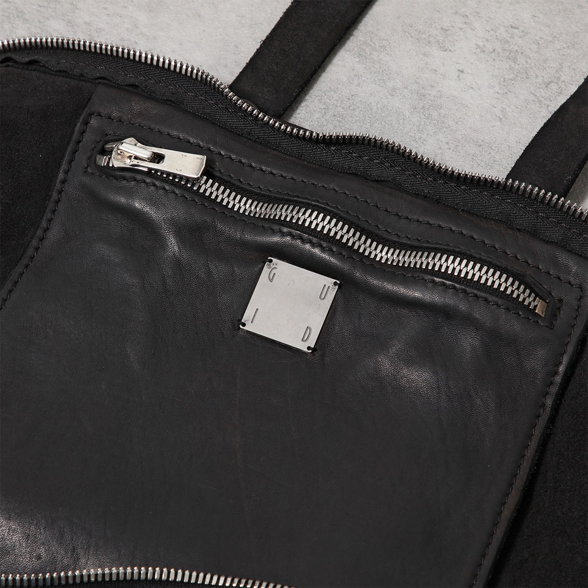 GUIDI グイディ トートバッグ SOFT HOURSE FULL GRAIN GB0 メンズ ソフトホースレザー 鞄 BLKT