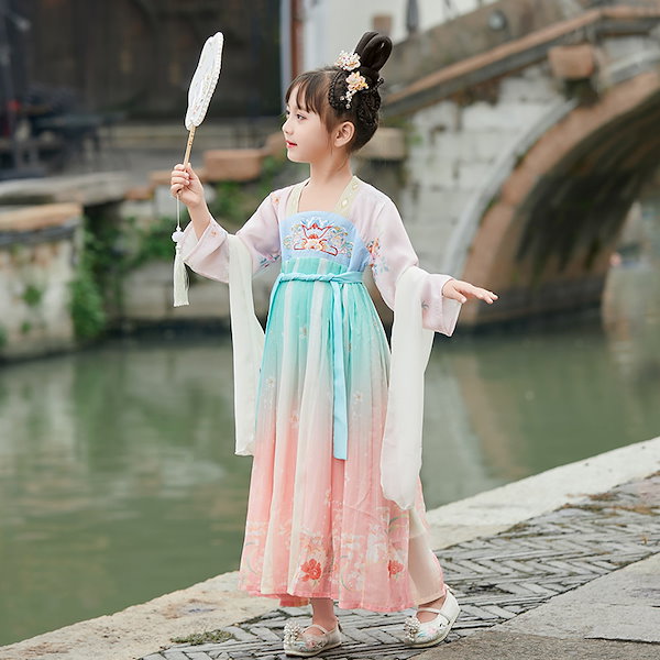 Qoo10] 女の子韓服子供韓服秋新中国風子供服古代衣