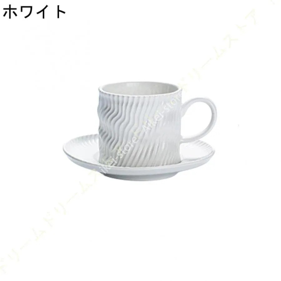 お皿30%OF カフェ風 おしゃれ 削ぎ 美濃焼 カフェオレ コーヒーカップ 皿 食器 食器 スープカップ スープマグ グリーン ホワイト 2点セット プレート 【6月新品＆イベントセール】マグカップ_3