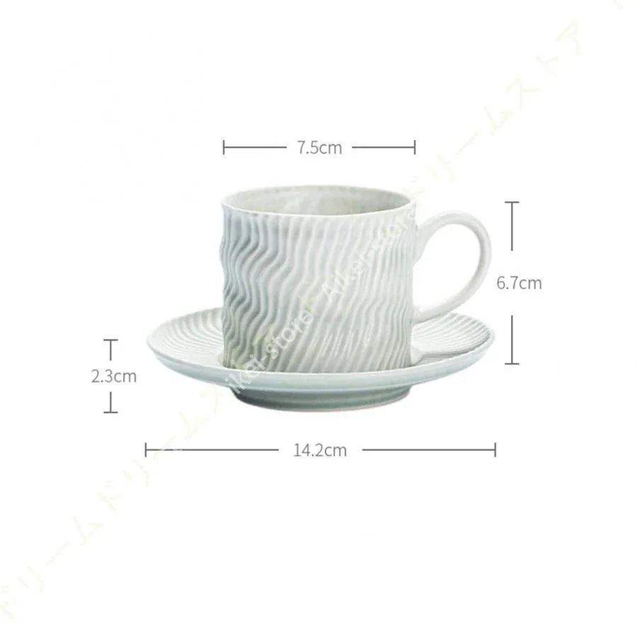 お皿30%OF カフェ風 おしゃれ 削ぎ 美濃焼 カフェオレ コーヒーカップ 皿 食器 食器 スープカップ スープマグ グリーン ホワイト 2点セット プレート 【6月新品＆イベントセール】マグカップ_9