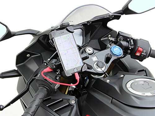 ハリケーン(HURRICANE) クランプバー ブラック USB電源付き CBR250RR (MC5