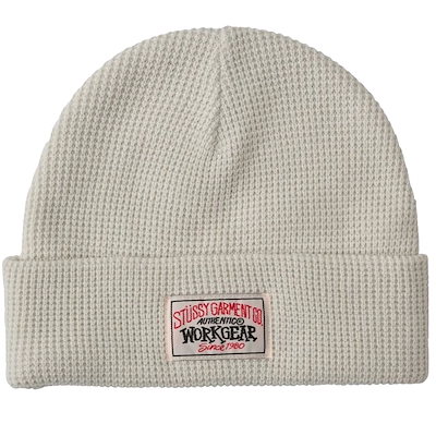 Stussy 黒ニット帽 & Carhartt グレー帽セット STUSSY ステューシー Stussy DEBOSSED STOCK SKULL CAP BEANIE