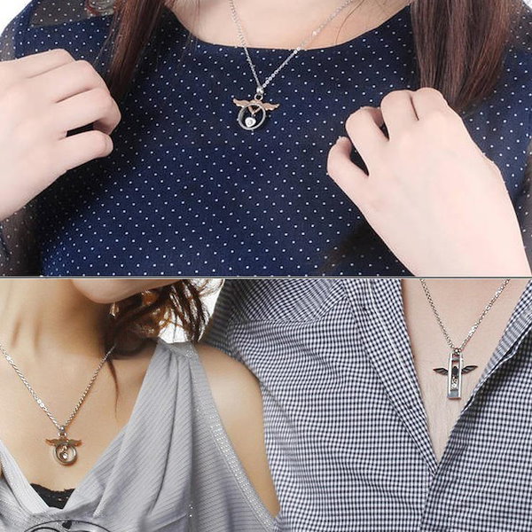 Qoo10] 天使の羽ネックレス ペアセット 首飾り