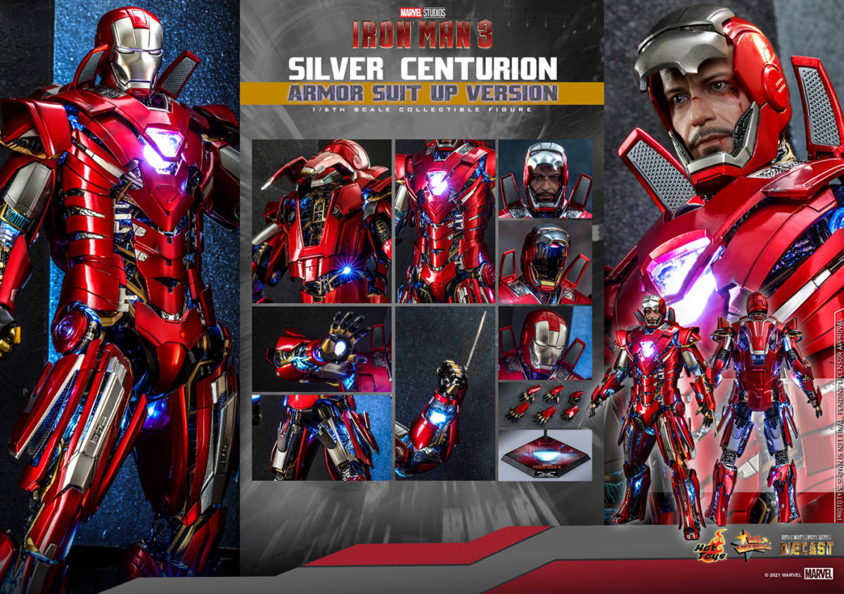 新品未開封 HOTTOYS １／６ MMS618D43 Silver Centurion アーマー・スーツアップ版 フィギュア