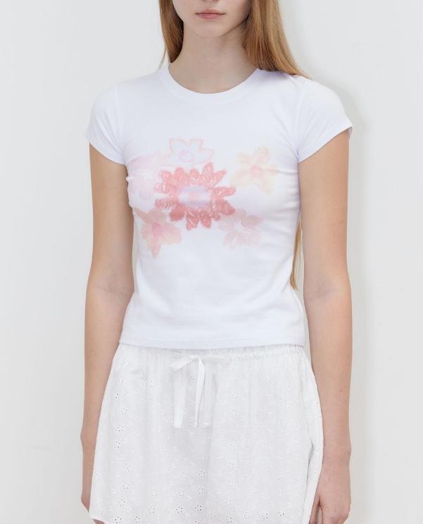 FLOWER CAP SLEEVE T-SHIRT (2 COLORS) mdprevattcaulkingandwaterproofing.com