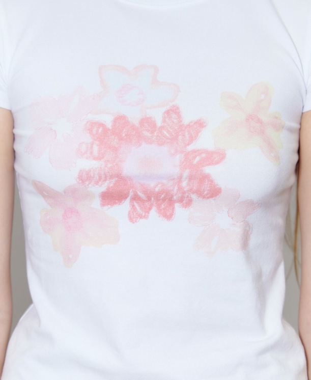 FLOWER CAP SLEEVE T-SHIRT (2 COLORS) mdprevattcaulkingandwaterproofing.com