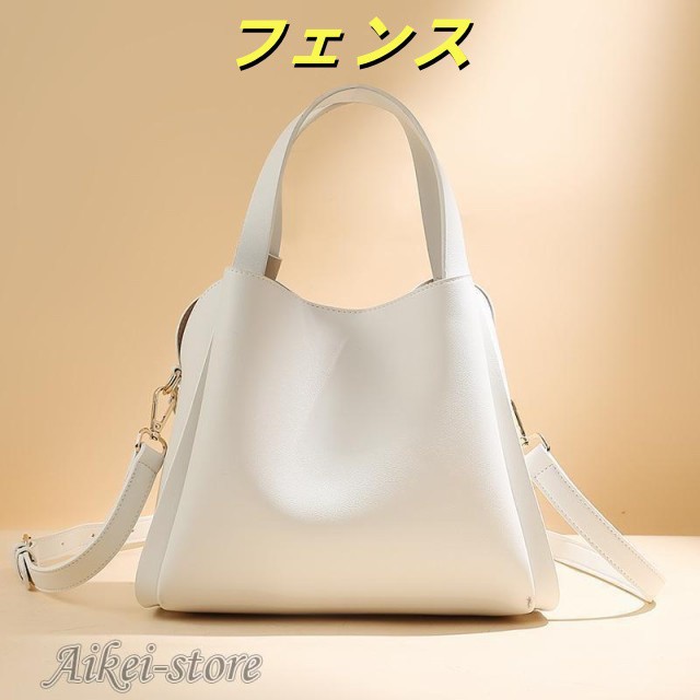 ショルダーバッグ レディース 柔らかい PU革 レザー 大きめ シンプル 軽量 仕切り 斜めがけ 肩掛け 2Way トートバッグ 40代 30代 通勤 ビ