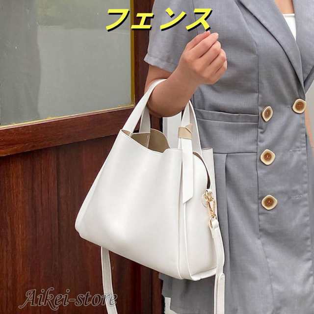 ショルダーバッグ レディース 柔らかい PU革 レザー 大きめ シンプル 軽量 仕切り 斜めがけ 肩掛け 2Way トートバッグ 40代 30代 通勤 ビ