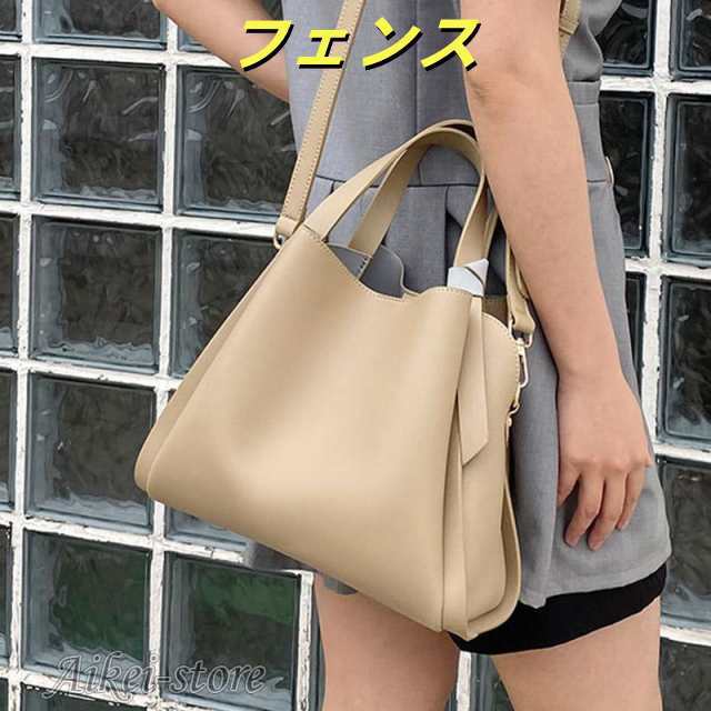 ショルダーバッグ レディース 柔らかい PU革 レザー 大きめ シンプル 軽量 仕切り 斜めがけ 肩掛け 2Way トートバッグ 40代 30代 通勤 ビ