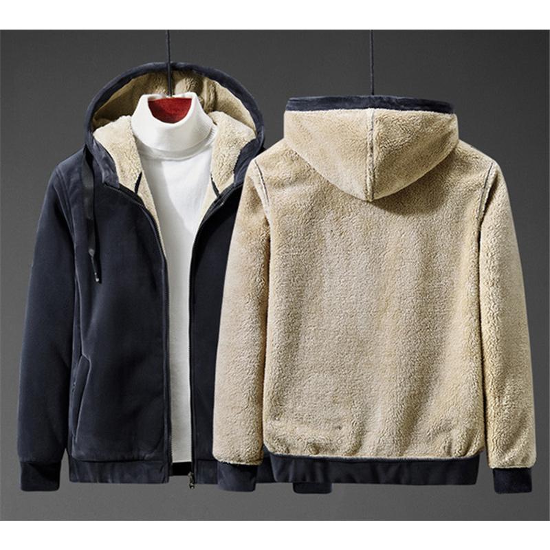 ゆったり 裏起毛 裏ボア スポーツ ジップアップパーカー ジャケット フード付き ポケット付き 冬 厚手 前開き メンズ 長袖 ブルゾン パーカー 秋服