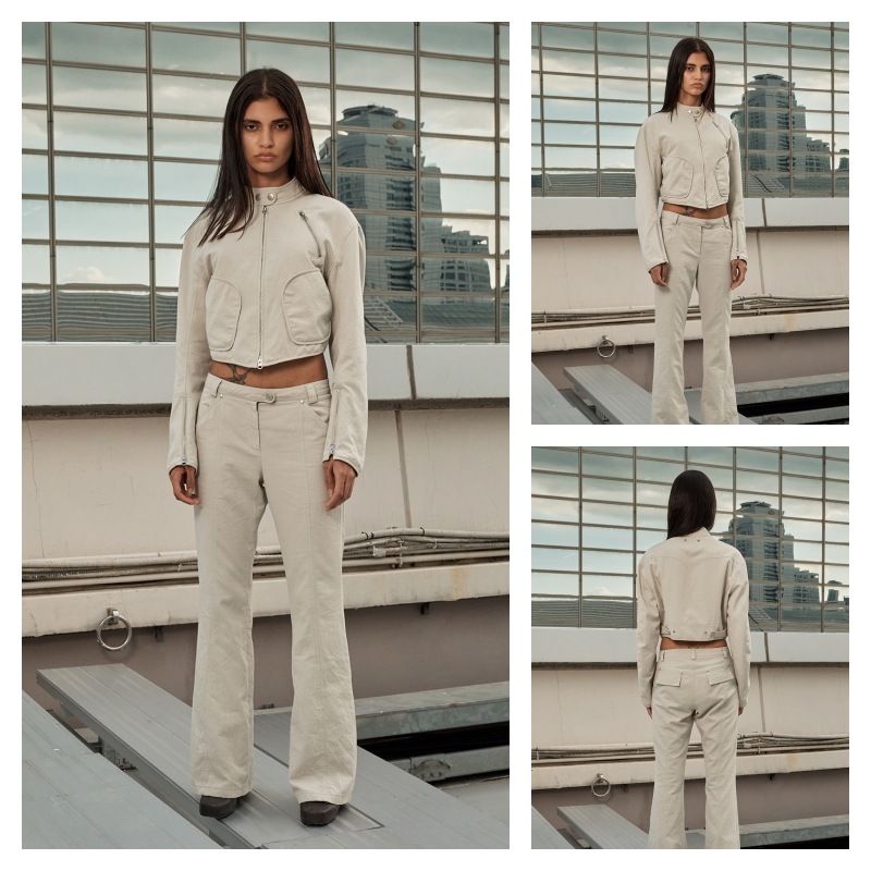 【OPEN Yy】 CRINKLED BOOTCUT PANTS : BEIGE