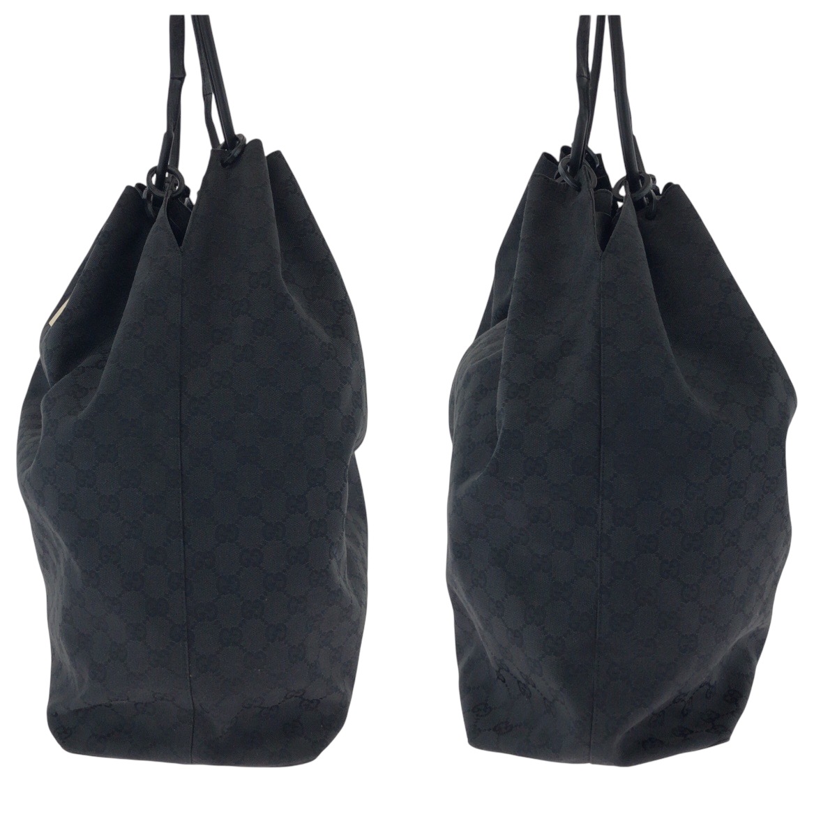 美品 ブラック 黒 ブラック金具 GGキャンバス 91379 巾着 ショルダーバッグ レディース 502469 美品 ブラック 黒 ブラック金具 GGキャンバス 91379 巾着 ショルダーバッグ レディース 502469