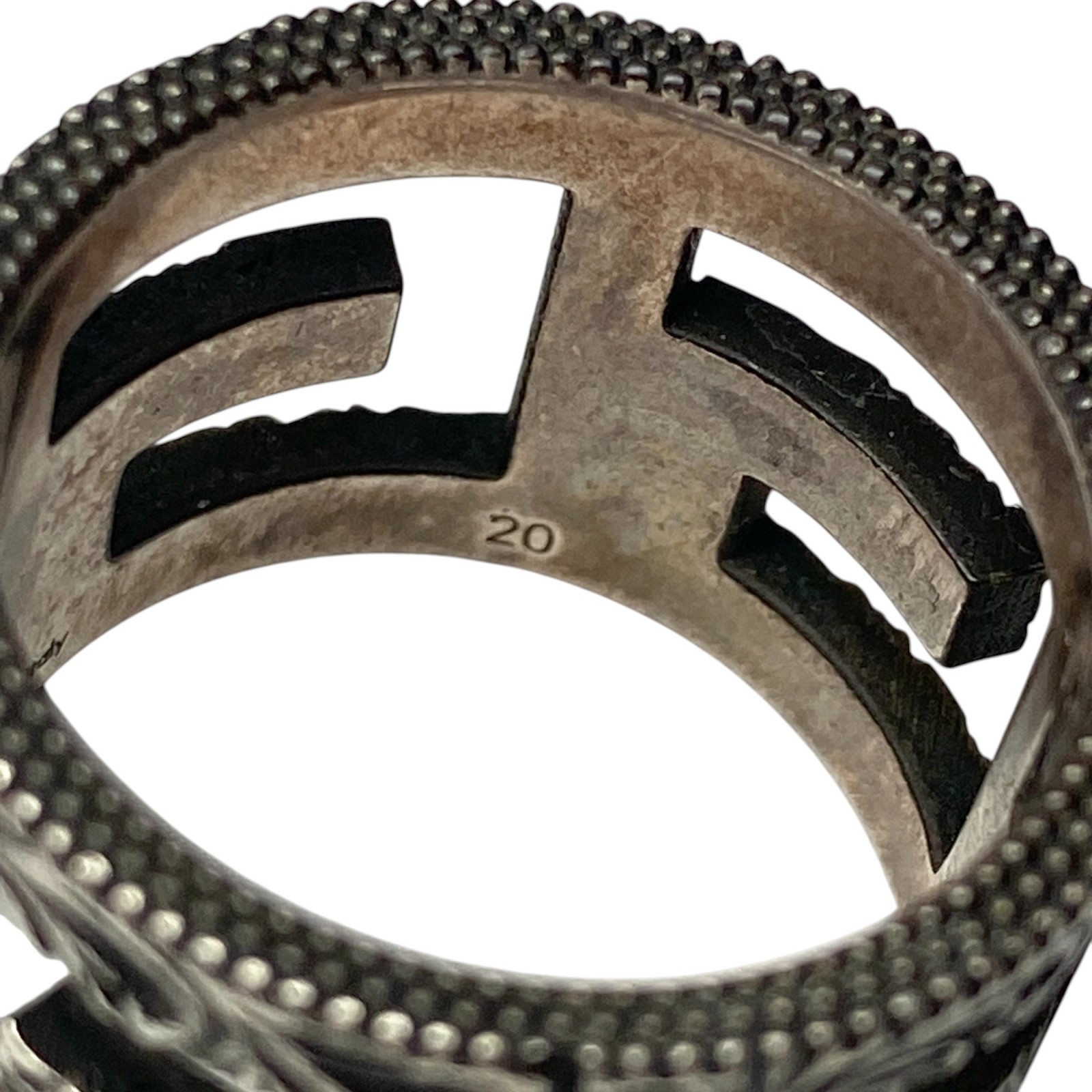 グッチ GUCCI メンズ GGリング 925 #20 Gキューブ アラベスク 指輪