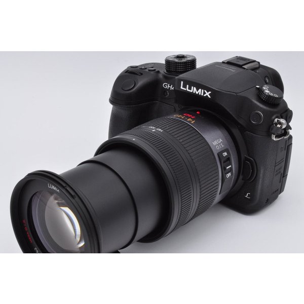 【中古】パナソニック Panasonic GH4 レンズキット 標準ズームレンズ付属 ブラック SDカード付き
