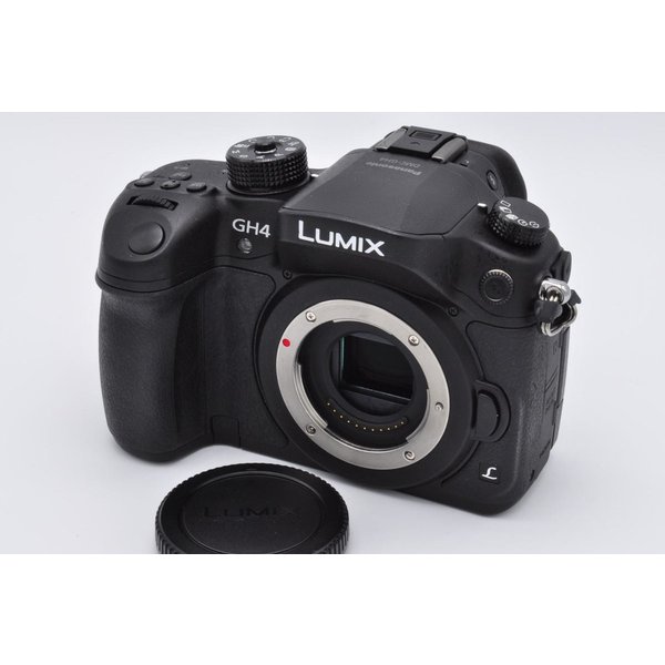【中古】パナソニック Panasonic GH4 レンズキット 標準ズームレンズ付属 ブラック SDカード付き