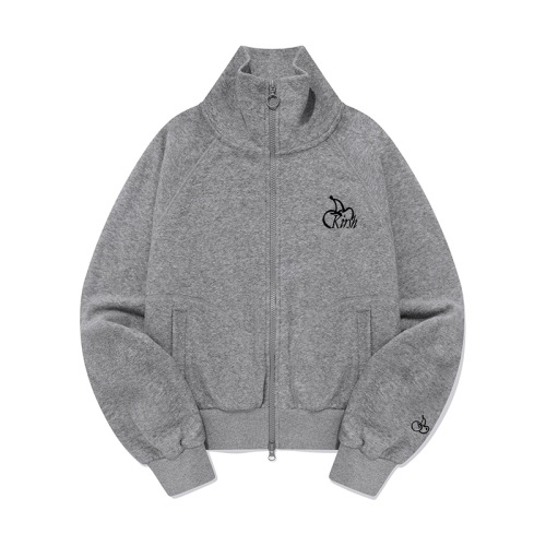 CHERRY TERRY HIGH NECK ZIP UP CHERRY TERRY HIGH NECK ZIP UP