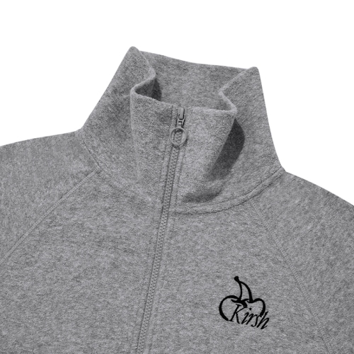 CHERRY TERRY HIGH NECK ZIP UP CHERRY TERRY HIGH NECK ZIP UP