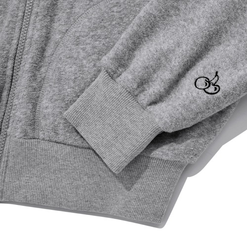 CHERRY TERRY HIGH NECK ZIP UP CHERRY TERRY HIGH NECK ZIP UP