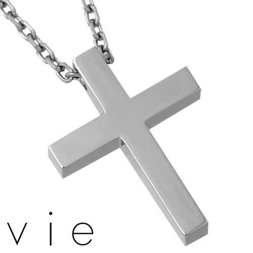 ヴィー vie ステンレス クロス ネックレス アクセサリー 金属金属アレルギー対応 ヴィー vie ステンレス クロス ネックレス アクセサリー 金属金属アレルギー対応