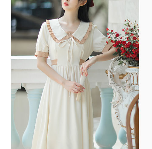 シフォンワンピース優しい風の妖精甘い白いスカート夏の妖精の女の子のドレス 通販でクリスマス
