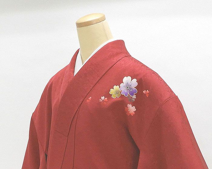 振袖 正絹 桜模様 身丈156cm 裄丈65cm 振袖 美品 リサイクル 着物