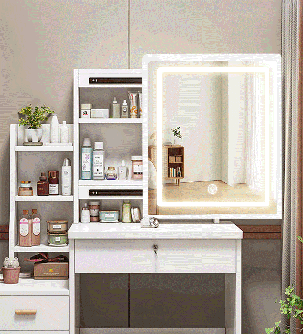 Qoo10] 【即納】ドレッサー＆スツール2点セット