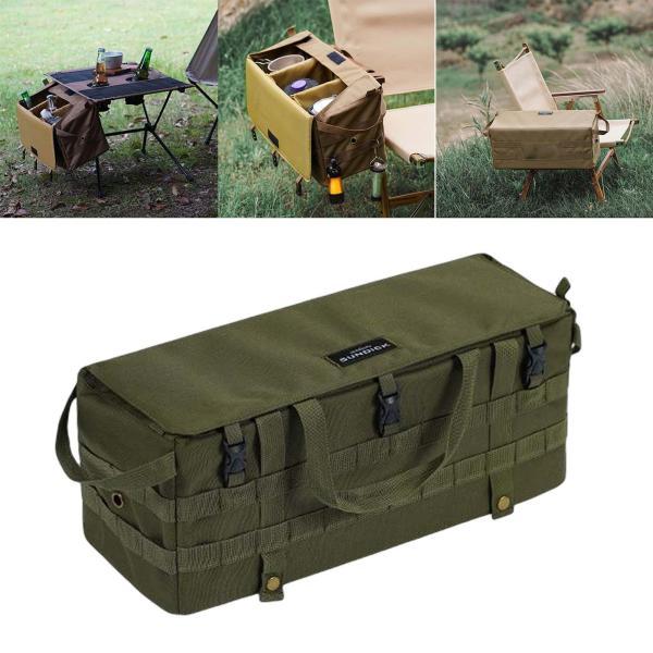 アームレスト サイド オーガナイザー アウトドア マルチ ポケット キャンプ テーブル ストレージ バッグ グリーン