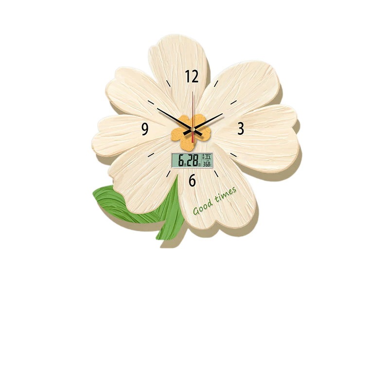 【かわいい掛け時計】新しい時計壁掛けクォーツ時計ホームリビング壁掛け時計サイレント寝室装飾時計クリエイティブパンチフリー壁掛け時計