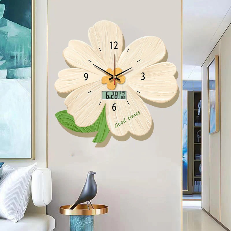 【かわいい掛け時計】新しい時計壁掛けクォーツ時計ホームリビング壁掛け時計サイレント寝室装飾時計クリエイティブパンチフリー壁掛け時計
