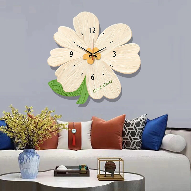 【かわいい掛け時計】新しい時計壁掛けクォーツ時計ホームリビング壁掛け時計サイレント寝室装飾時計クリエイティブパンチフリー壁掛け時計