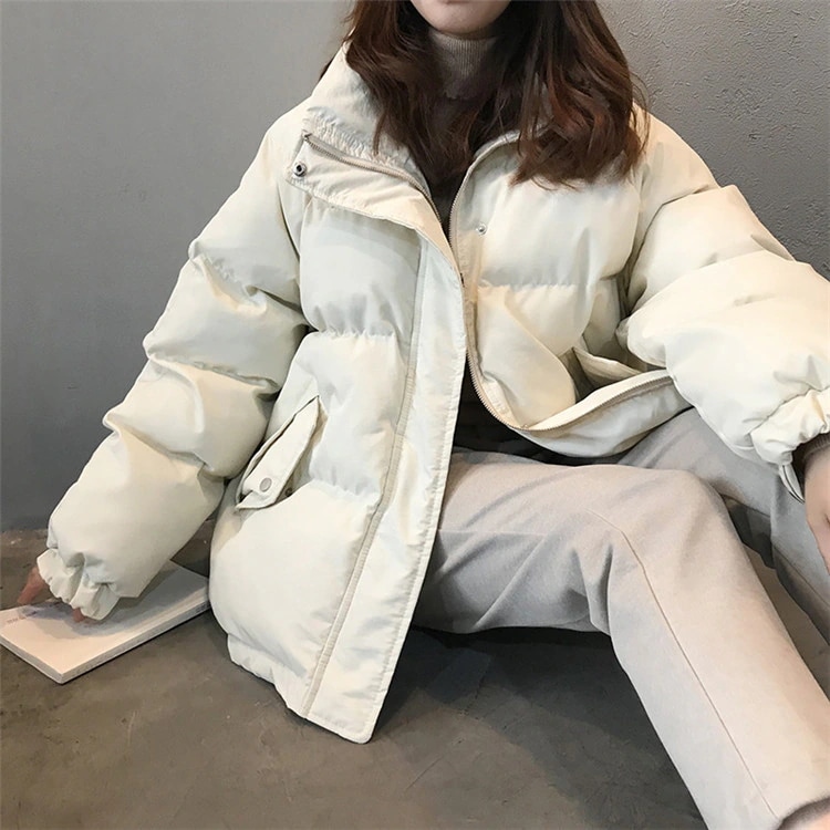 甘い 初恋の感じ ヤングスタイル コットン ゆったりする 暖かい 厚手 コート