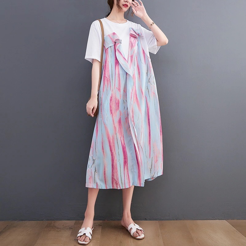 ワンピースtシャツワンピースレディースファッション韓国半袖夏服大きいサイズ