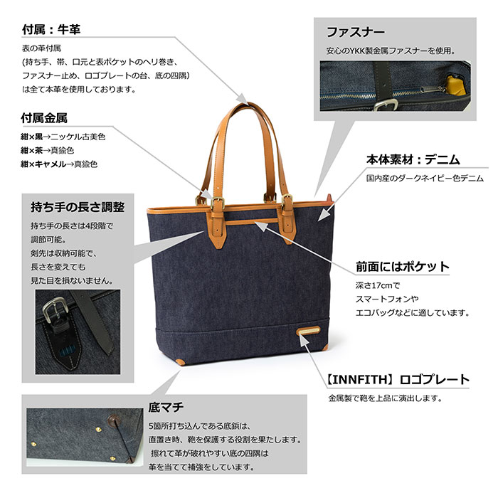 ビジネス トートバッグ メンズ 通販 ブランド INNFITH デニム 通勤 通学 A4 多収納 ポ ビジネス トートバッグ メンズ 通販 ブランド INNFITH デニム 通勤 通学 A4 多収納 ポ