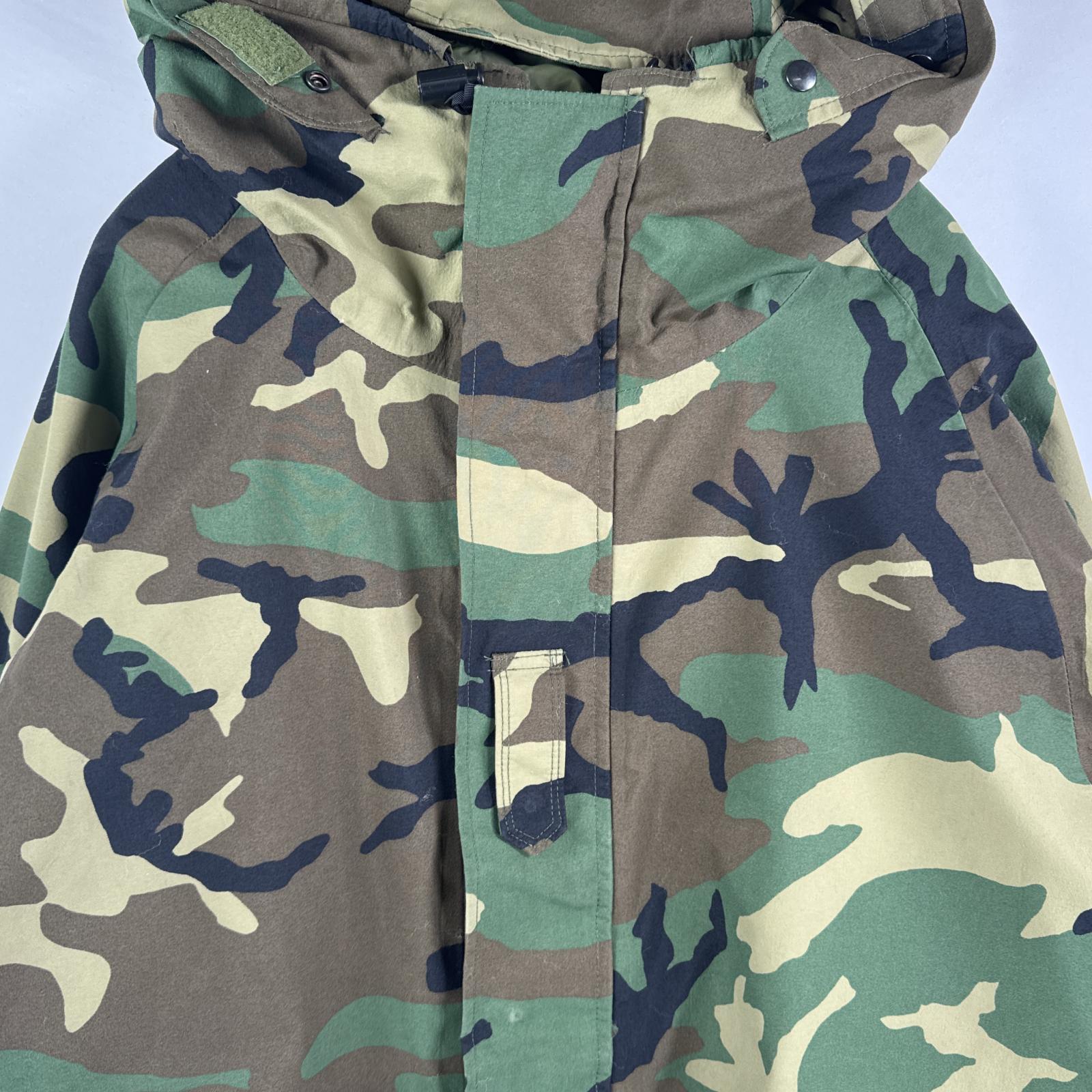 古着 90s/90年代 ヴィンテージ ミリタリージャケット ECWCS GORE-TEX ウッドランドカモ ゴアテックスパーカー 米軍 実物 Xlarge long メンズ