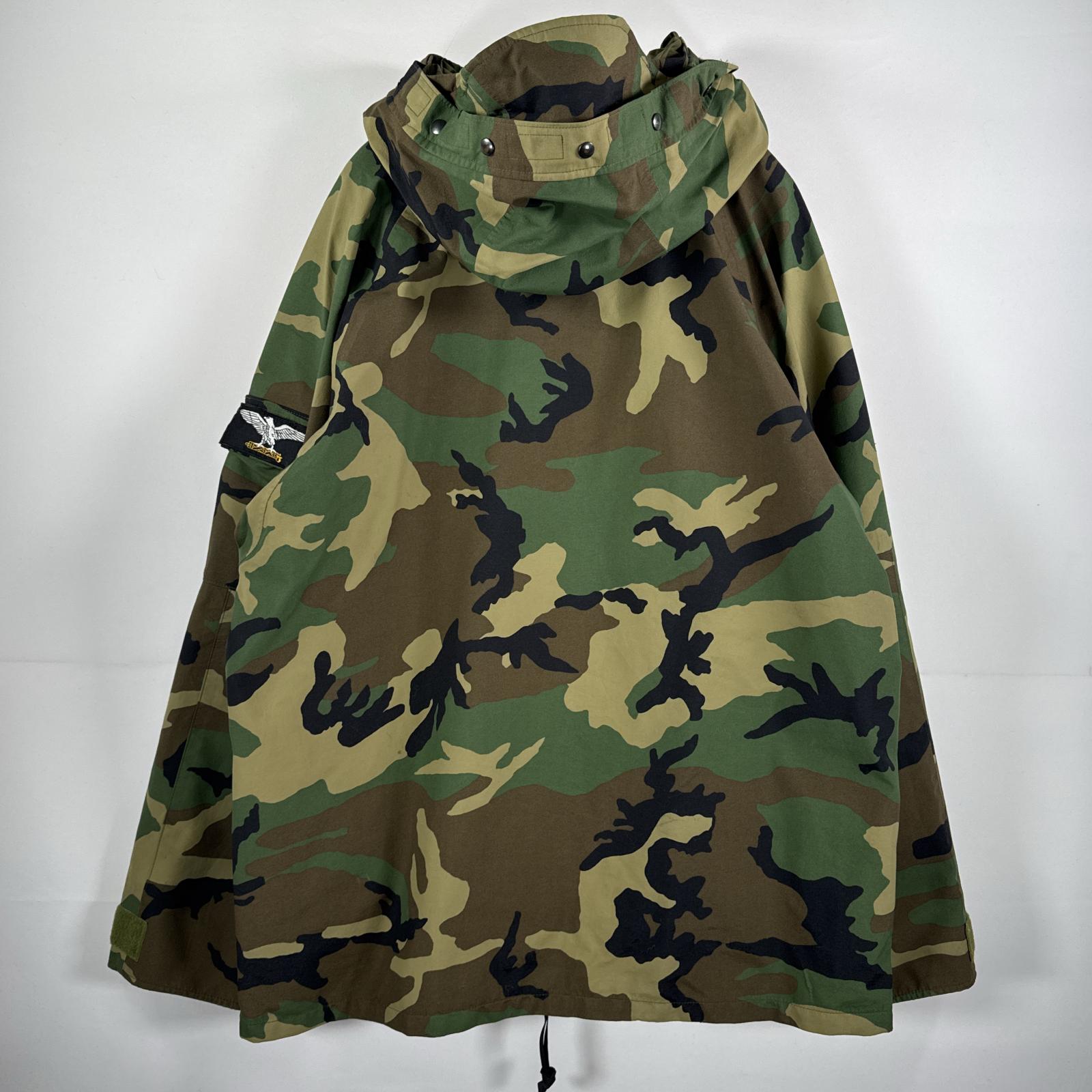 古着 90s/90年代 ヴィンテージ ミリタリージャケット ECWCS GORE-TEX ウッドランドカモ ゴアテックスパーカー 米軍 実物 Xlarge long メンズ